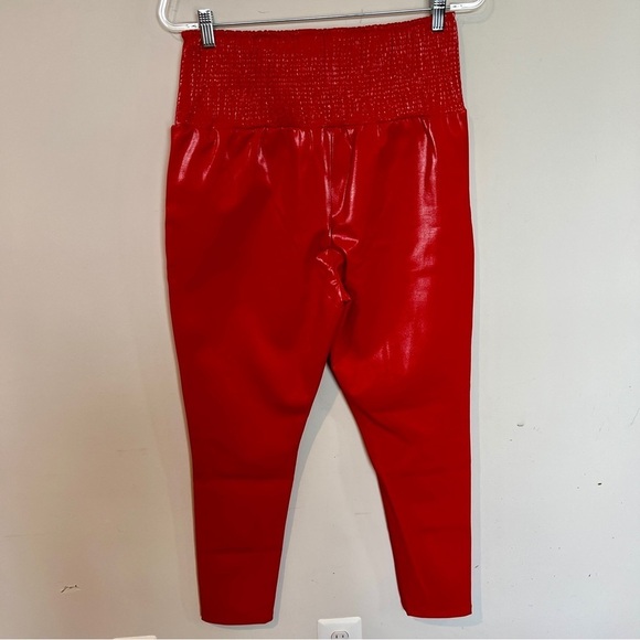 NEW Lita by Ciara size 16 Revolve Liquid Leggings in Fiesta Red Faux Leather - Picture 5 of 12